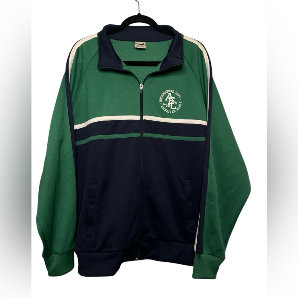 VTG Inspired Y2K  American Eagle Track Jacket Mens XL Green/Navy/White